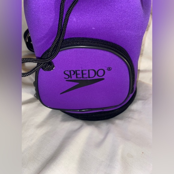 Vintage 90s Speedo Neoprene Wet Sling Backpack Expandable Bag - Picture 5 of 15